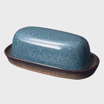 PFALTZGRAFF MONROE BLUE STONEWARE BUTTER DISH