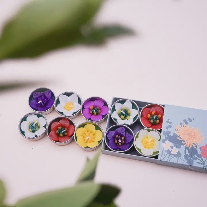 ASSORTED GARDEN TEALIGHTS SET OF 10