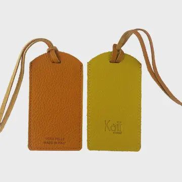MADE IN ITALY LEATHER BAGGAGE TAG