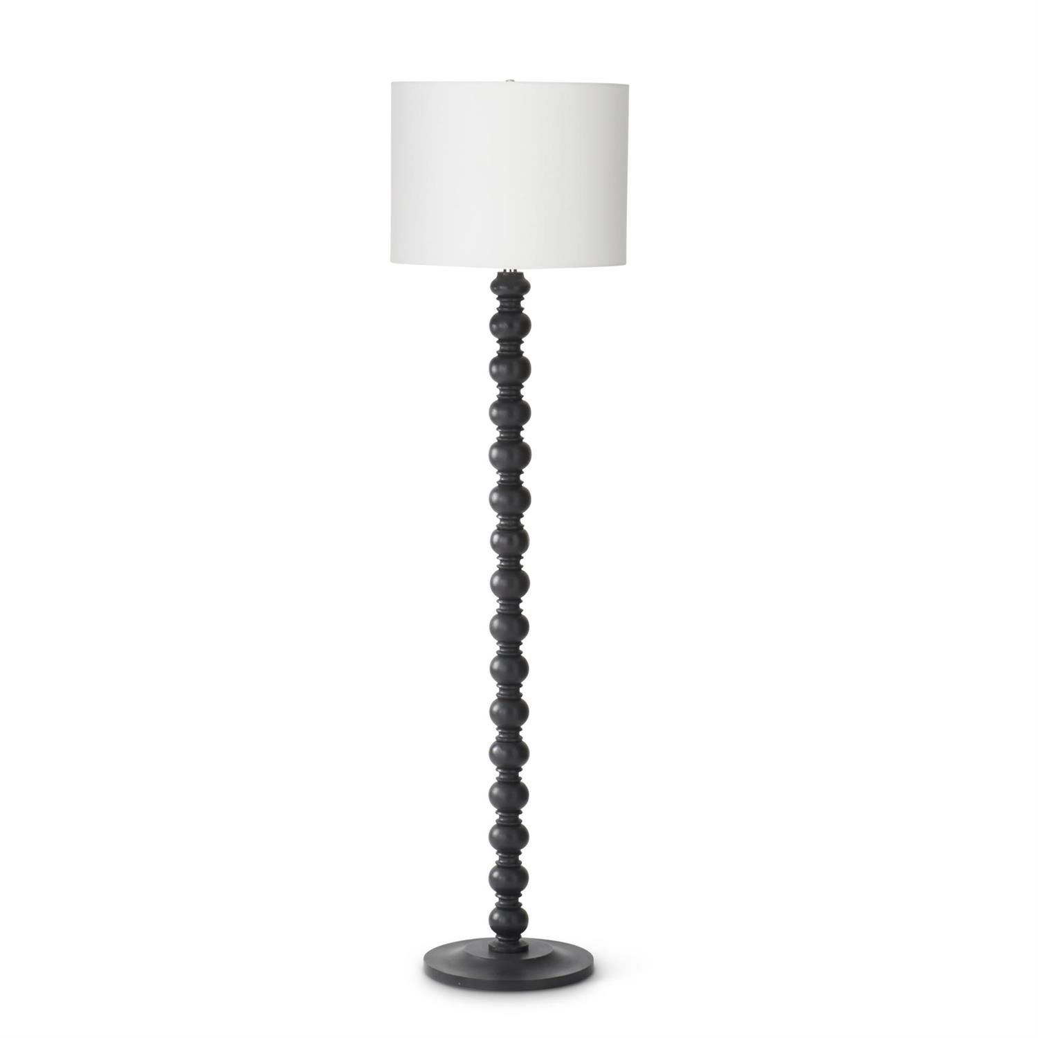 BLACK WOOD FLOOR LAMP