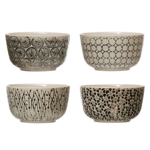 STAMPED STONEWARE BOWL