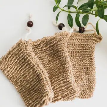 natural jute soap bag