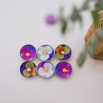 Handmade Pansy Tealights