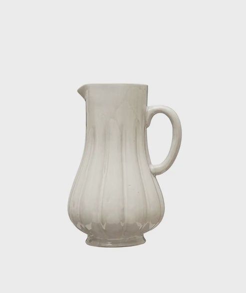White Fluted Pitcher