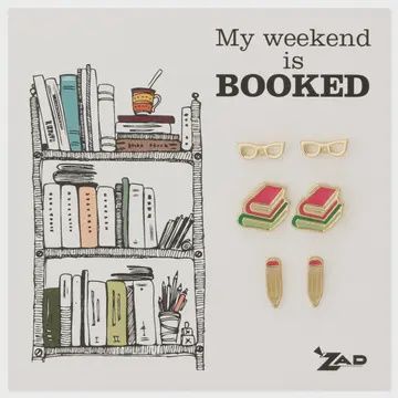 Book worm Post Earrings