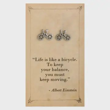 bicycle post earrings