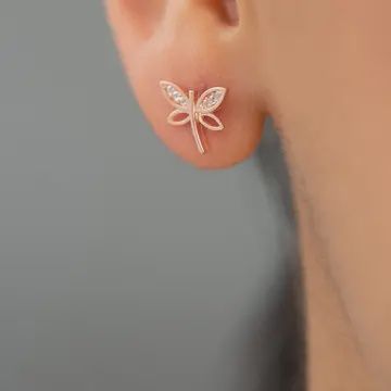 925 SILVER  DRAGON FLY STUDS