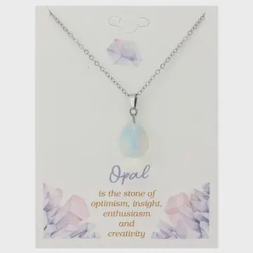 OPAL DROP GEMSTONE NECKLACE
