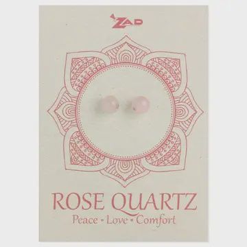 ROSE QUARTZ STUD EARRINGS