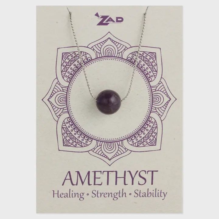 AMETHYST BEAD NECKLACE
