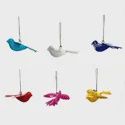 IRON ENAMEL HANGING BIRD ASST 8""