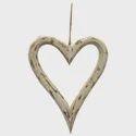 12" MANGO WOOD HEART