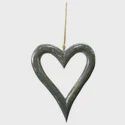 9" MANGO WOOD HEART