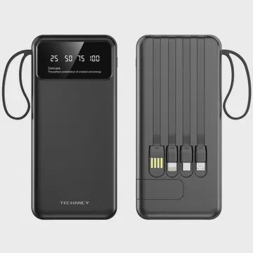 POWERBANK WITH BUILT IN CABLES - 10000 mAh
