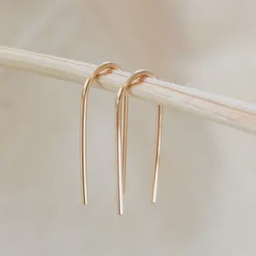 Open Arc Earrings - Hypoallergenic,