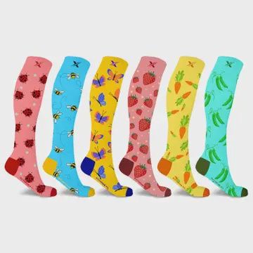 KNEE HIGH COMPRESSION SOCKS ASST. DESIGNS