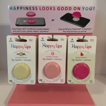 Happy lips balm w/mirror