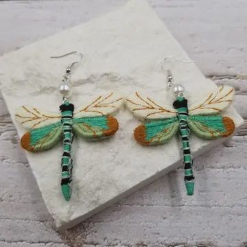 CLOTH DRAGONFLY EARRINGDS