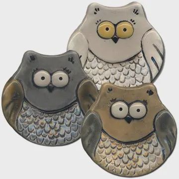 3" CERAMIC OWL DISH