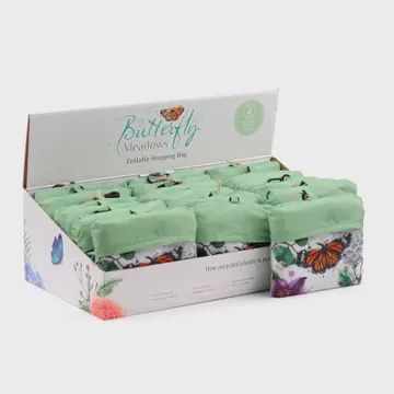 FOLDABLE SHOPPING BAG - BUTTERFLIES