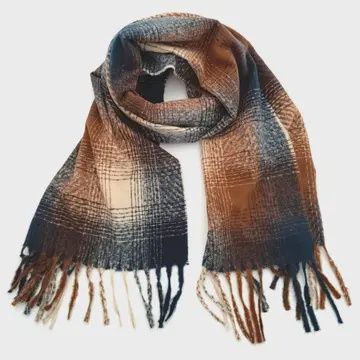 COPPER CHECK SCARF