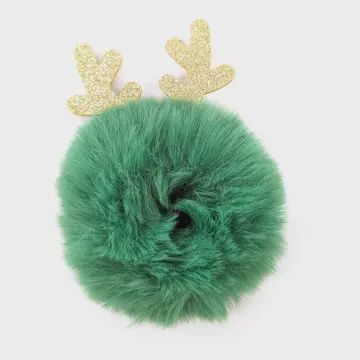 FAUX FUR REINDEER SCRUNCHIE