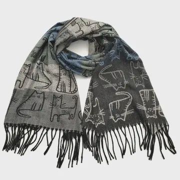 THICK PASHMINA SCARF - BLUE