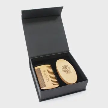 BEARD BRUSH AND COMB SET