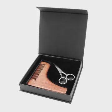 beard shaping comb and scissors