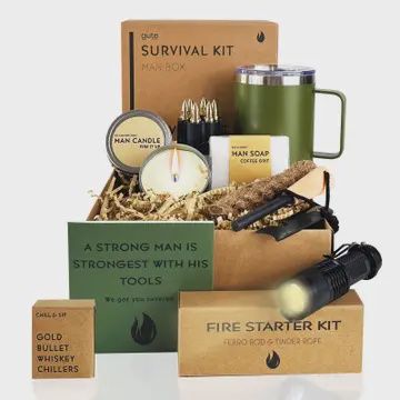 Holiday survival man box
