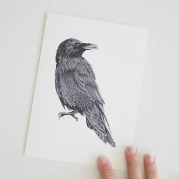 RAVEN GREETING CARD