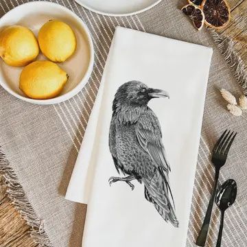 RAVEN TEA TOWEL