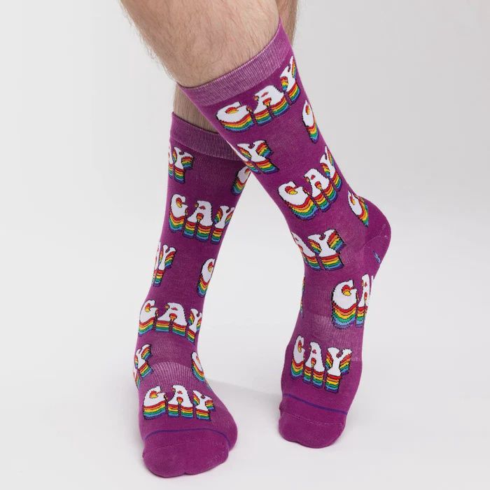 MENS GAY CREW SOCKS