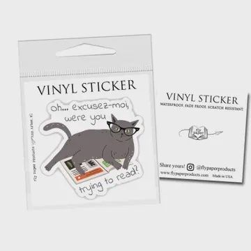 FIERCE AND FIESTY CAT VINYL STICKERS