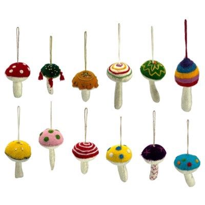 FELTED MUSHROOM ORNAMENT