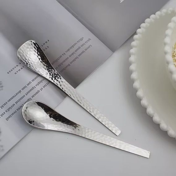 HAMMERED STAINLESS SPOON