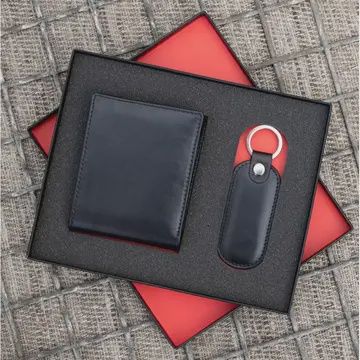 LUXURY TRAVEL GIFT SET - WALLET +KEYRING