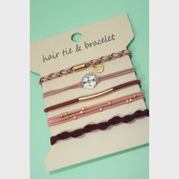 BOHO DUAL FUNCTION BRACELET HAIR TIES - ASST.
