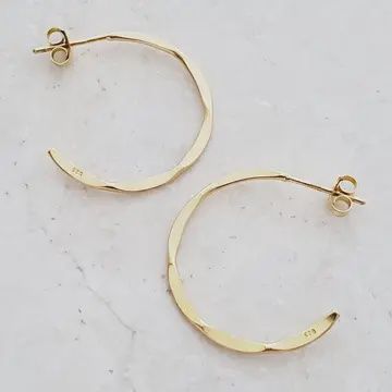 GOLD HAMMERED HOOPS