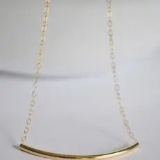 GOLD FILLED BAR NECKLACE