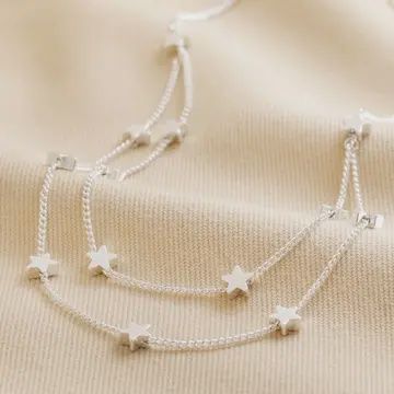 DOUBLE CHAIN STAR NECKLACE