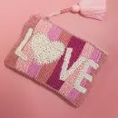 LOVE BEADED COINC PURSE
