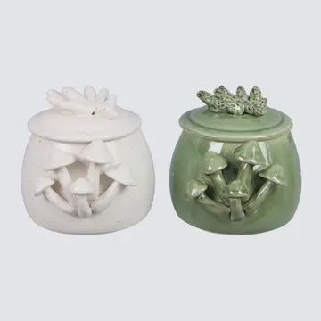 PORCELAIN MUSHROOM JAR