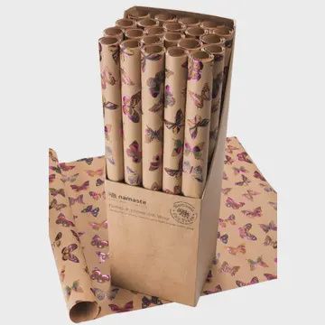 2 sheets foil butterfly wrap