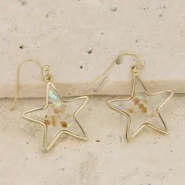 Cottage Flower star earrings