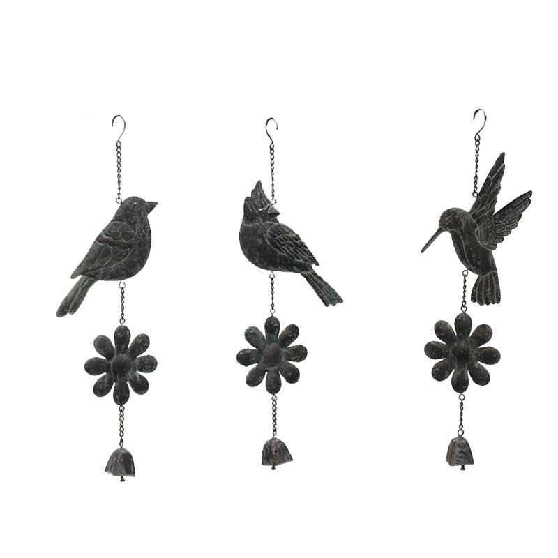 METAL BIRD WIND CHIMES ASST.