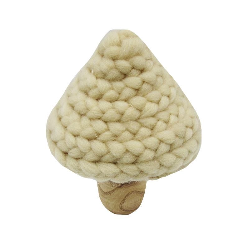 WHITE KNITTED MUSHROOM
