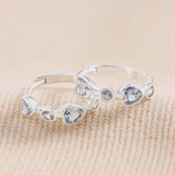 SILVER BLUE CRYSTAL HUGGIES