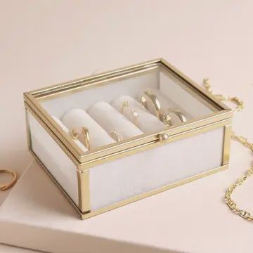 MINI GLASS JEWELLERY BOX