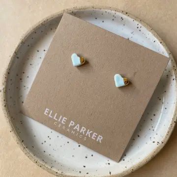 CERAMIC HEART STUD